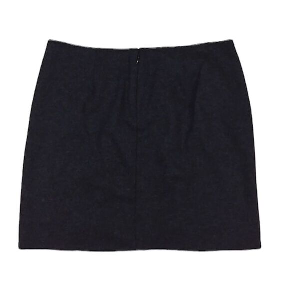 CAbi Charcoal Grey Andy’s Mini Skirt Wool Blend Side Pockets Size 4 - Picture 2 of 7